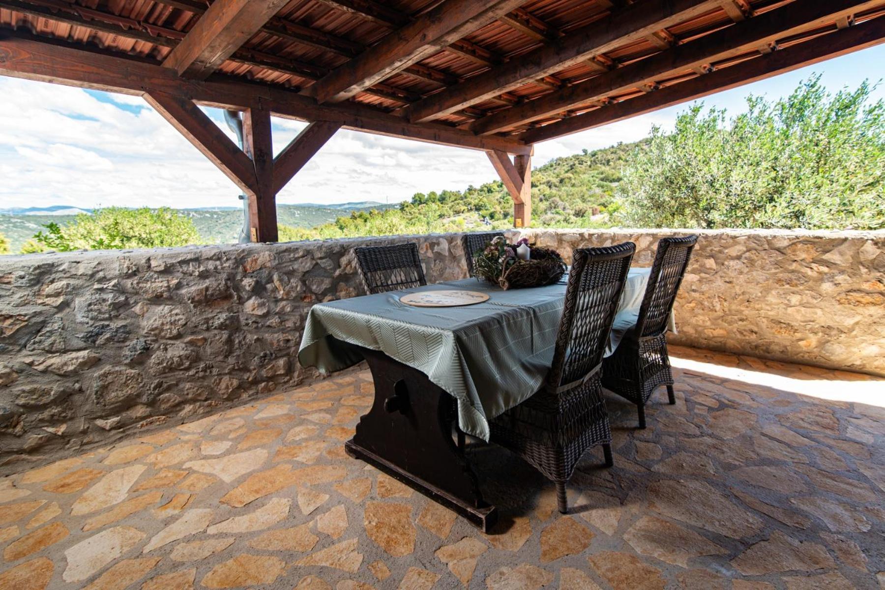 Private Cottage In Olive Grove With Heated Pool Vinisce Bagian luar foto